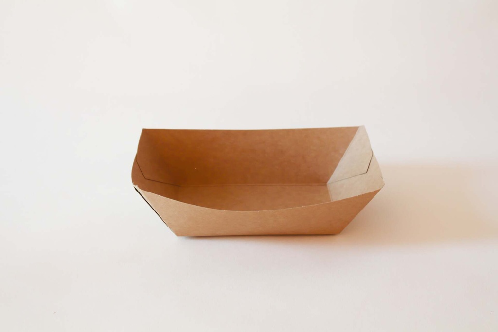 Foodtray XL Hartpapier 130x85x55mm Braun 1000 Stk.