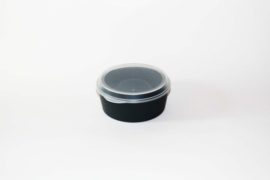Food Bowl Ø160x60mm/750ml mit Deckel / schiefergrau / 48 Stk.