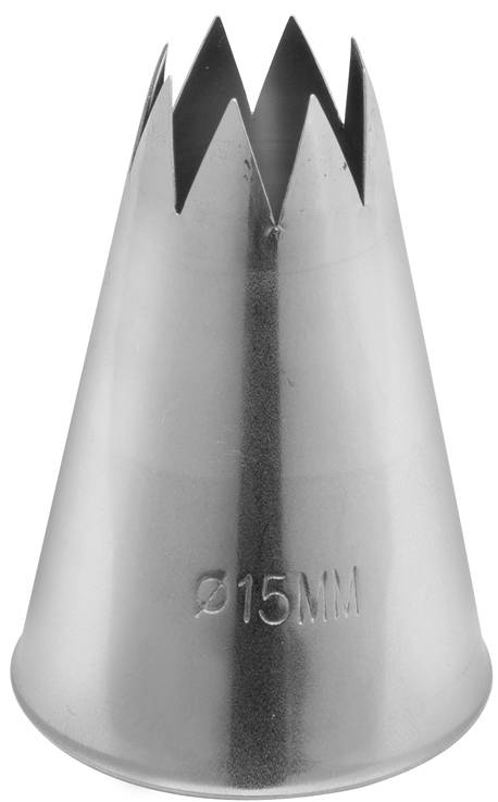 Sterntüllen-Satz 12-teilig aus Edelstahl, ø 4 mm