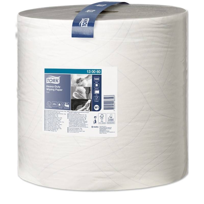 Papierhandtücher Rollenhandtücher Außenabrollung, 2-lagig, "Tork Extra-Stark Mehrzweck-Papierwischtücher", perforiert, weiß, 1000 Blatt/Rolle | 1 Rolle verpackt