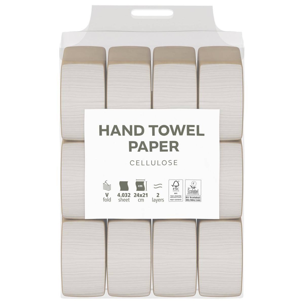 Papierhandtücher Falthandtücher 2-lagig, "SAVR", 24 x 21 cm, Zick-Zack-Falz, 100% Zellstoff | 4.032 Blatt/Karton