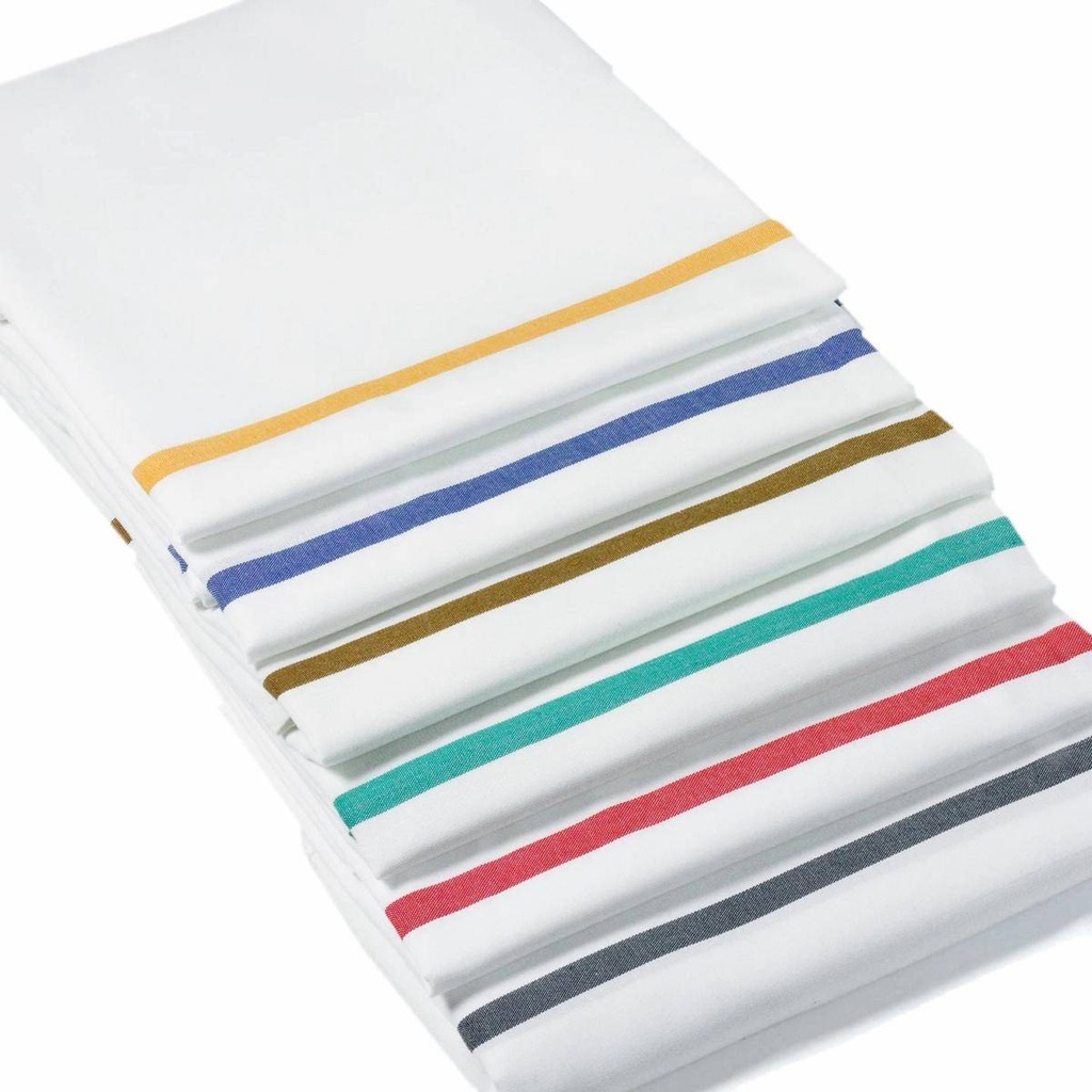 Wäschesack, selbstöffnend BWQ mit Knebel, Gewebe 100% Polyester | weiß mit Farbstreifen grün