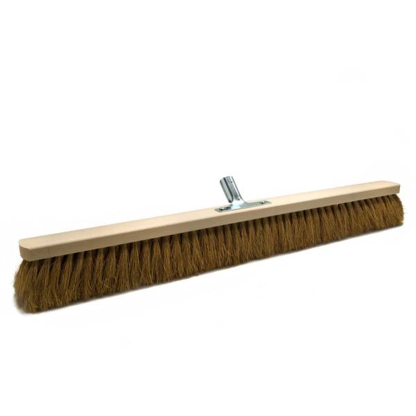 Kokossaalbesen 80 cm, Körper: Holz unlackiert, Borsten: Kokos | mit Stielhalter Metall