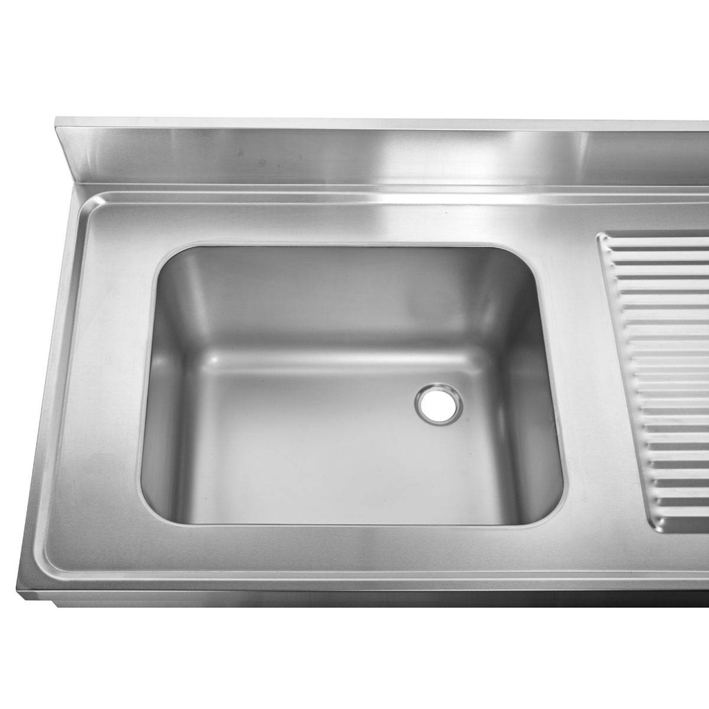 Spültisch / 1 Becken links und Abtropffläche, 1200 x 600 mm