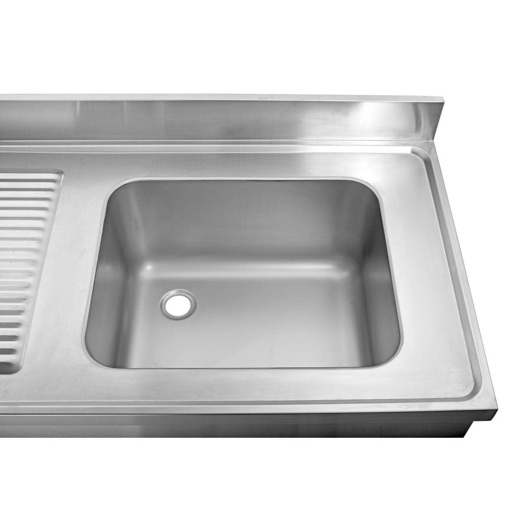 Spültisch / 1 Becken rechts und Abtropffläche, 1200 x 600 mm