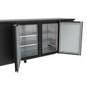 TOPLINE Barkühltisch schwarz / 1 Tür & 6 Schubladen, 2565 x 530 mm