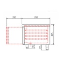 TOPLINE Unterbaukühltisch / 5-fach GN 1/1 mit 5 Türen, 2695 x 700 mm