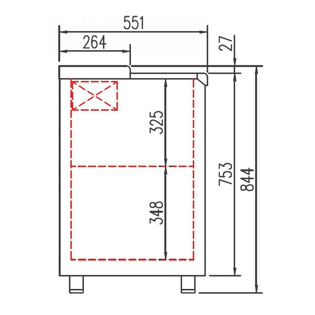 TOPLINE Getränkekühltruhe mit 2 Edelstahlschiebedeckeln, 270 Liter, 1010 x 550 mm