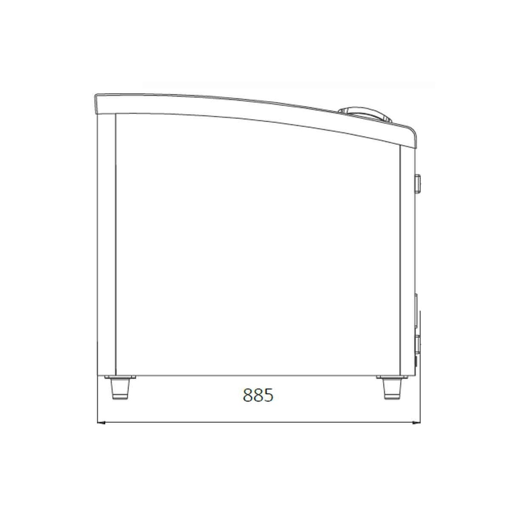 TOPLINE Tiefkühltruhe 900 mit Glasschiebedeckel, Weiß, Kopfendtruhe für Kombinationen, LED, 1970 x 865 mm