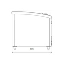 TOPLINE Tiefkühltruhe 900 mit Glasschiebedeckel, Weiß, Kopfendtruhe für Kombinationen, LED, 1970 x 865 mm