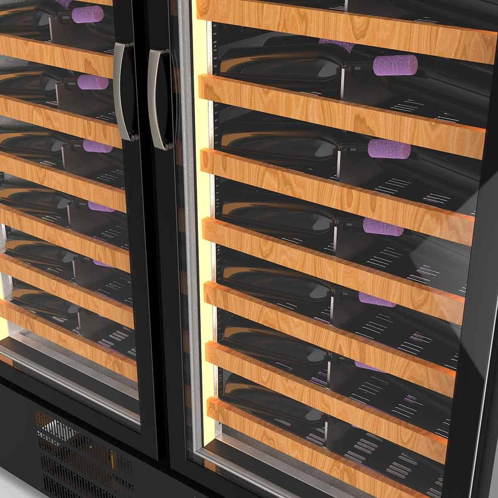 TOPLINE Weinkühlschrank Schwarz, 1201 Liter, 210 Flaschen, 1370 x 735 mm