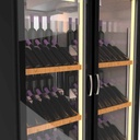 TOPLINE Weinkühlschrank Schwarz, 1010 Liter, 210 Flaschen, 2 Zonen, 1370 x 735 mm