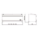 TOPLINE Kühl- und Tiefkühltruhe 850 mit Glasschiebedeckel, Schwarz, LED, 2506 x 858 mm