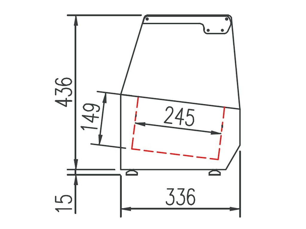 TOPLINE Kühlaufsatz mit Glasabdeckung 8xGN1/4, 1795 x 336 mm