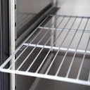 Salattheke / 2-fach mit Türen, Glasaufbau, für 4x GN 1/1 "grau", 1500 x 800 mm