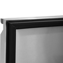 Salattheke / 2-fach mit Türen, Glasaufbau, für 4x GN 1/1 "grau", 1500 x 800 mm