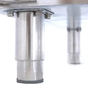 Salattheke / 3-fach mit Türen, Glasaufbau, für 5x GN 1/1 "grau", 2000 x 800 mm