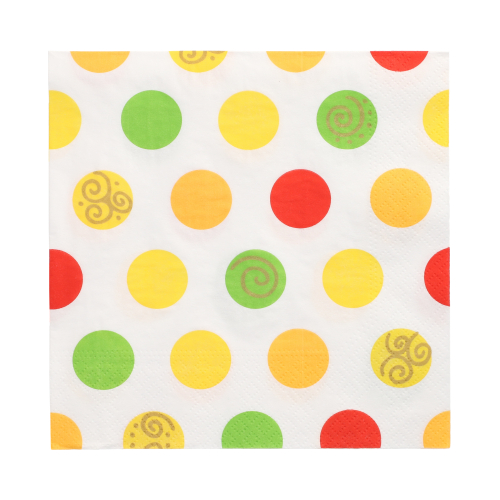 20 Servietten, 3-lagig 1/4-Falz 33 cm x 33 cm "Balls"