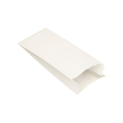 1000 Papierfaltenbeutel, Cellulose, gefädelt 24 cm x 11 cm x 6 cm weiss Füllinhalt 1 kg