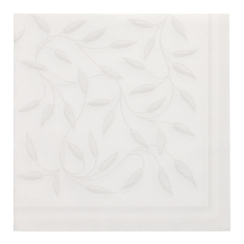 50 Servietten "ROYAL Collection" 1/4-Falz 40 cm x 40 cm weiss "New Mediterran"