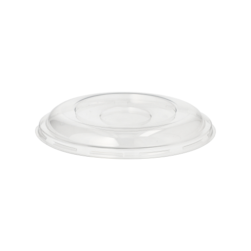 50 Dom-Deckel, R-PET rund Ø 15,5 cm · 2,5 cm klar