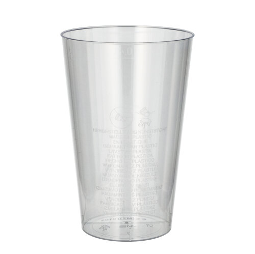 50 Trinkbecher, PS 0,4 L Ø 9 cm · 13 cm glasklar