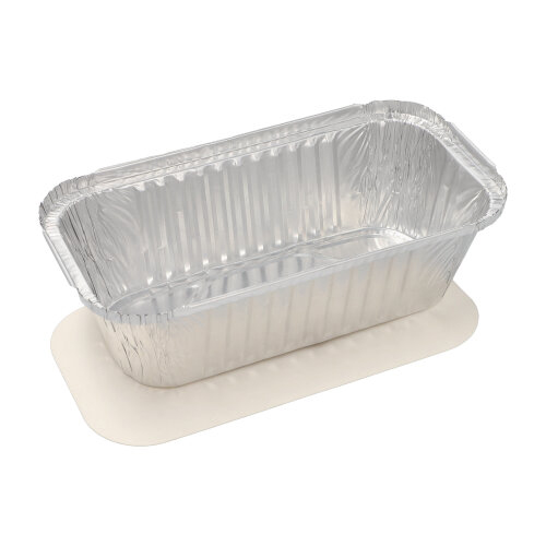 10 Schalen, Alu + Einlegedeckel, PP-beschichtet eckig 1,5 L 7 cm x 13 cm x 24,2 cm