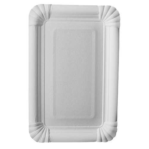 25 Teller, Pappe "pure" eckig 13 cm x 20 cm weiss