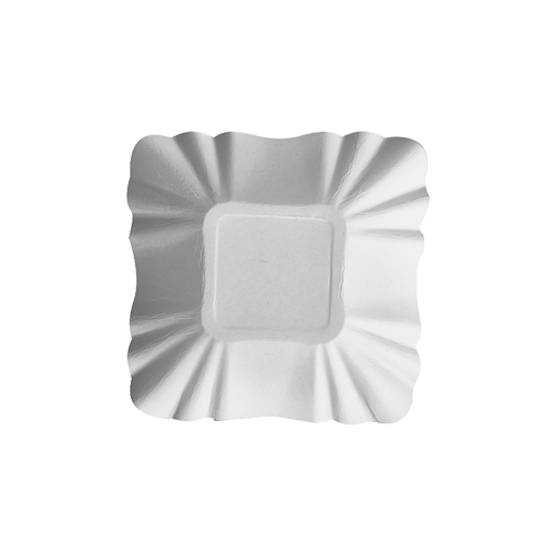 250 Schalen, Pappe "pure" eckig 9 cm x 9 cm x 3 cm weiss