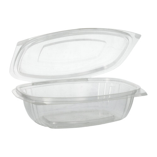 50 Feinkost- und Salatschalen mit Klappdeckeln, PLA "pure" 750 ml 6,6 cm x 20,5 cm x 16,8 cm