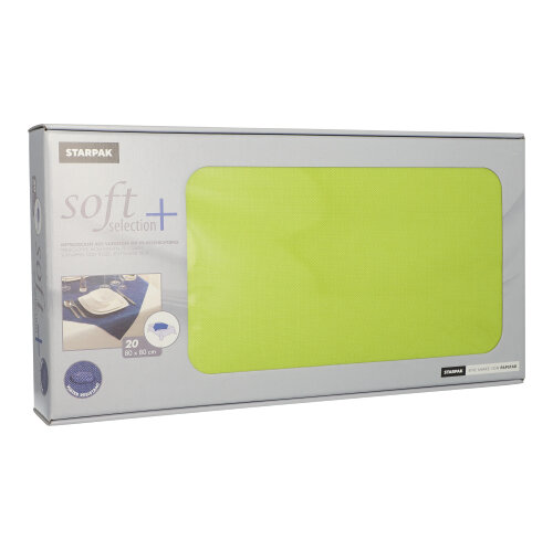 20 Mitteldecken, stoffähnlich, Vlies "soft selection plus" 80 cm x 80 cm limonengrün