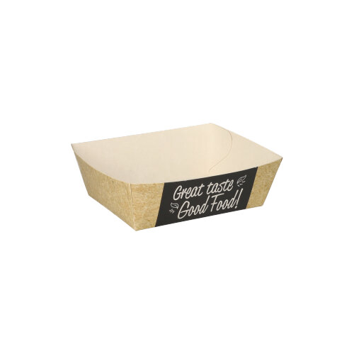 50 Pommes-Frites-Trays "pure" 3,5 cm x 7 cm x 9 cm "Good Food" klein