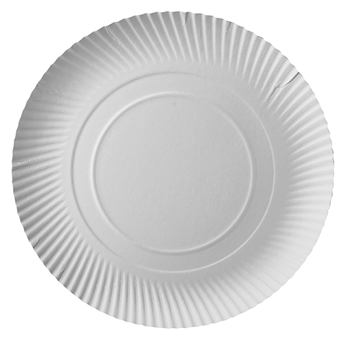 25 Teller, Pappe "pure" rund Ø 32 cm · 2 cm weiss