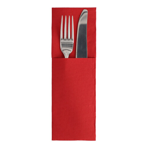 50 Servietten "ROYAL Collection" 48 cm x 30 cm bordeaux mit Besteckfalz