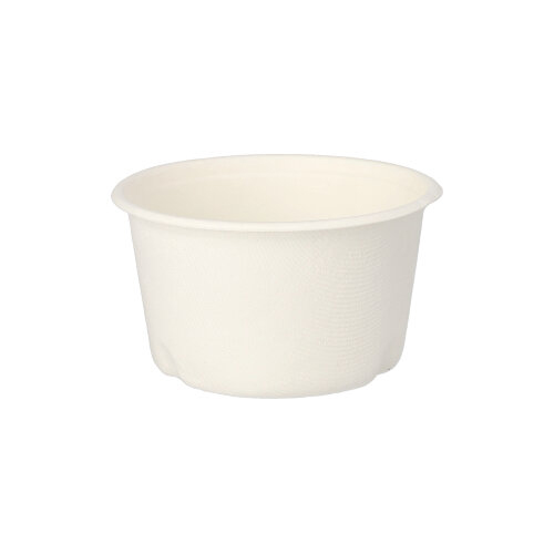 50 Suppenbecher, Zuckerrohr "pure" 350 ml Ø 10 cm · 6,4 cm weiss