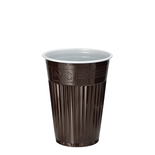 100 Thermo-Automatenbecher, PS 0,18 L Ø 7,03 cm · 9 cm braun/weiss