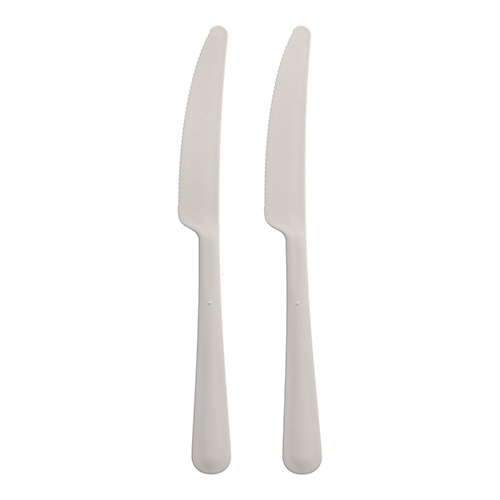 200 "Circulware" Mehrweg-Messer PP-MF 19,7 cm weiss "Gaia" extra stabil, in Spenderbox