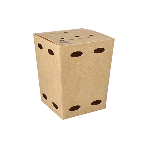 100 Pommes-Frites-Boxen, Pappe "NOTPLA" 15 cm x 10,5 cm x 10,5 cm braun