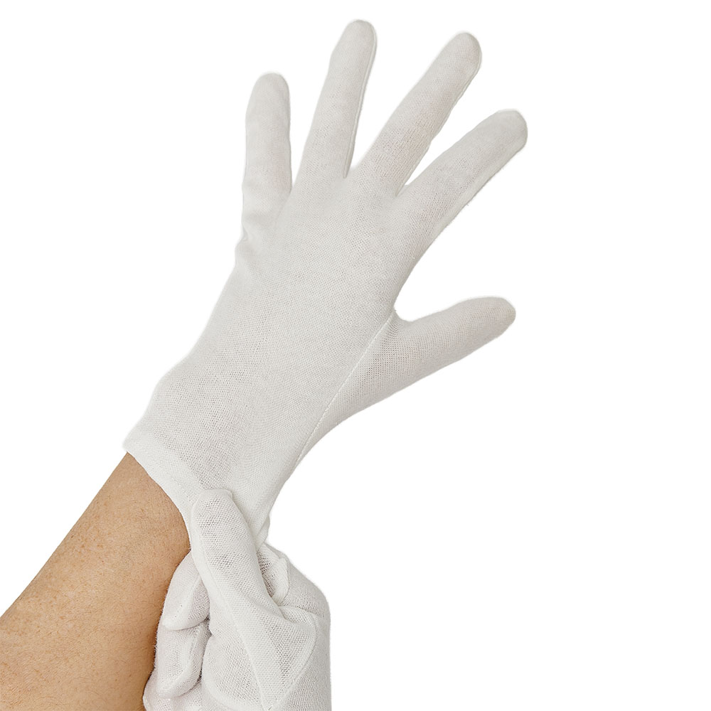 12 Paar "WORK-INN/-PS" Baumwollhandschuhe weiss Größe: M