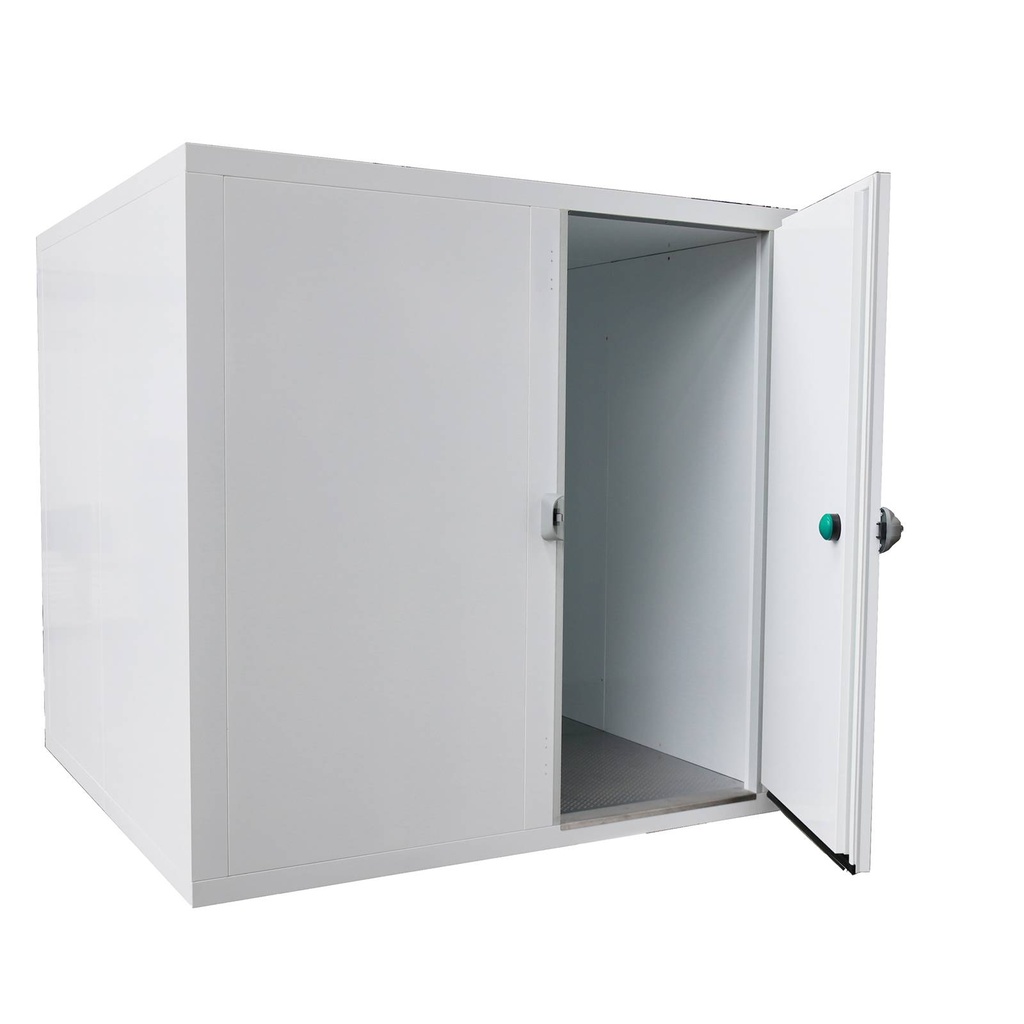 Kühlzelle 3.000 x 2.400 x 2.210 mm ohne Aggregat | Volumen 13,0 m³ | WS 80 mm | Türbreite 900 mm