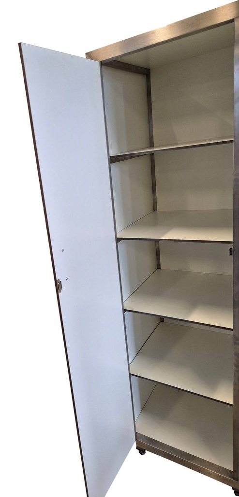 Porzellanschrank 2 aus Edelstahl, 1280 x 580 x 1800 mm