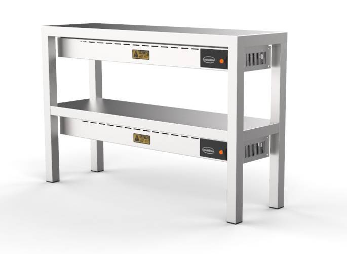 Aufsatzbord Keramisch aus Edelstahl, 250 W, 1200 x 300 x 650 mm
