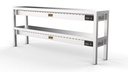 Aufsatzbord Keramisch aus Edelstahl, 250 W, 1800 x 300 x 650 mm