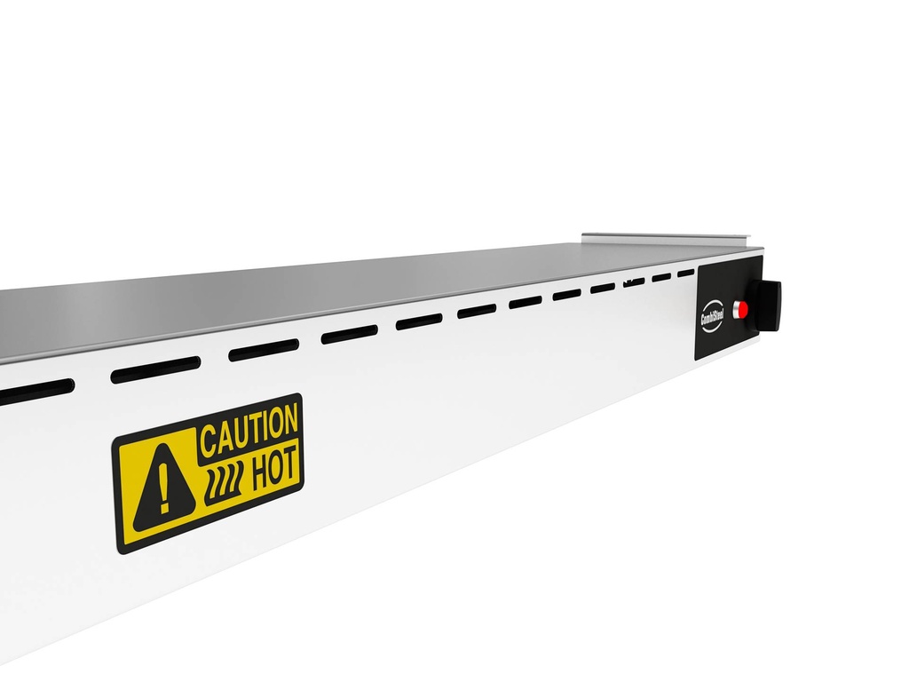 Wärmhaltestrahler 1200 aus Edelstahl, 250 W, 1200 x 180 x 90 mm