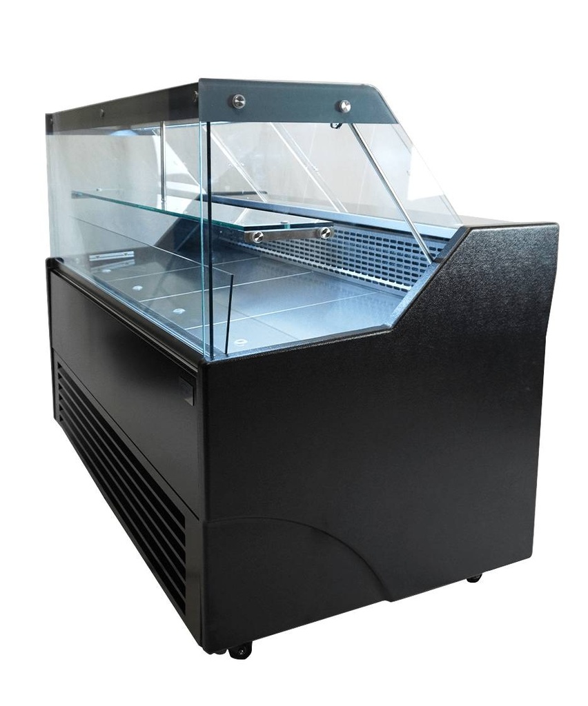 Kühlvitrine Wesley 2.0, schwarz / edelstahl