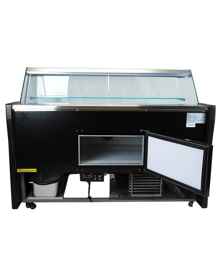 Kühlvitrine Wesley 2.0, schwarz / edelstahl