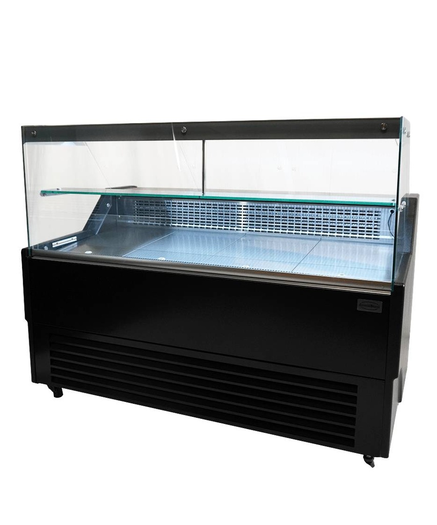 Kühlvitrine Wesley 2.5, schwarz / edelstahl