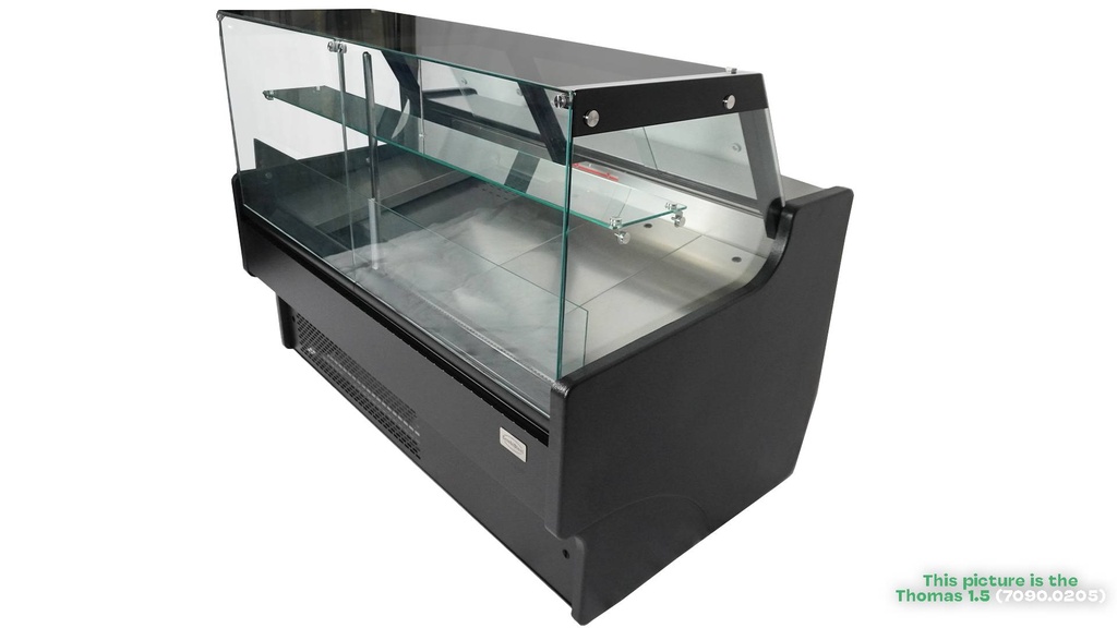 Kühlvitrine Thomas 2.0, 1955 x 940 x 1200 mm, schwarz