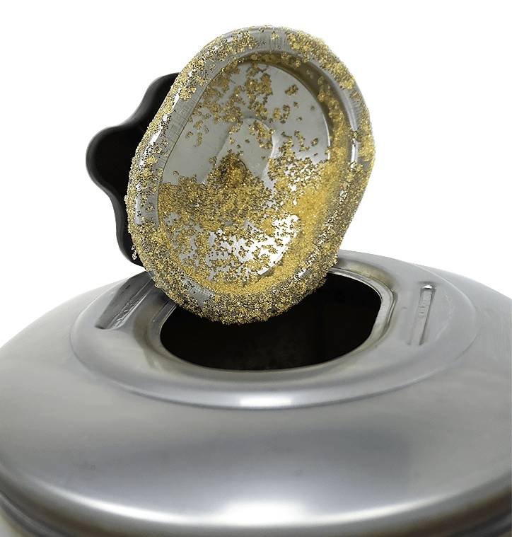 Wasserenthärter aus Edelstahl, 185 x 185 x 600 mm