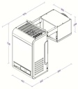 Tiefkühlaggregate Huckepack 4 mit Anbindung, 421 x 876 x 728 mm, weiß